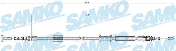 Tirette à câble, frein de stationnement SAMKO C1448B