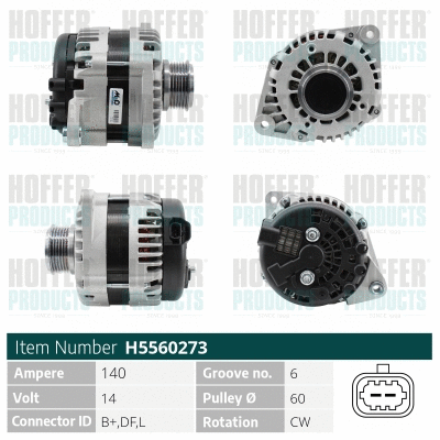 Alternateur HOFFER H5560273