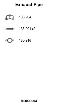 Tuyau d'échappement FA1 MD000293