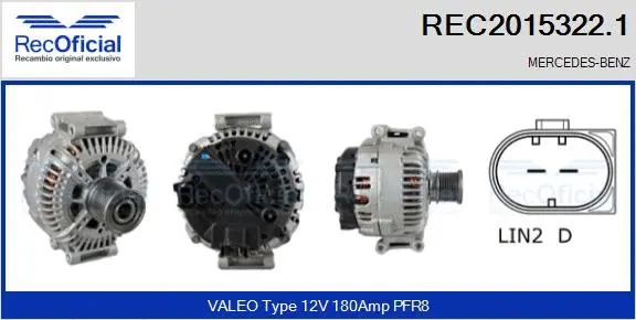 Alternateur RECOFICIAL REC2015322.1