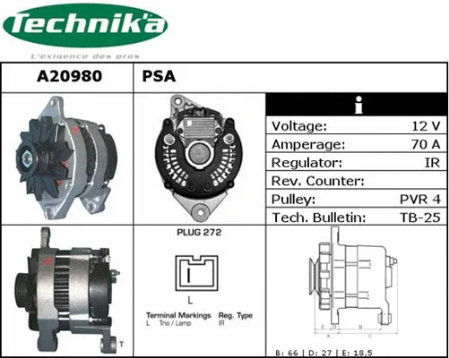 Alternateur Technika A20980