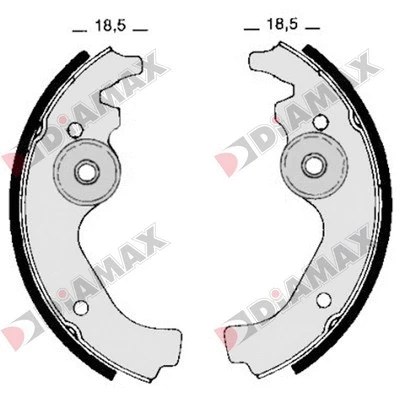 Jeu de mâchoires de frein DIAMAX N01142