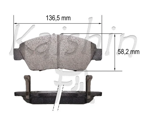 Kit de plaquettes de frein, frein à disque KAISHIN FK5174