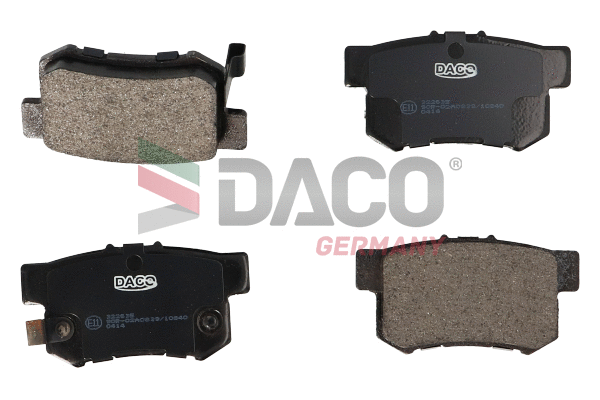 Kit de plaquettes de frein, frein à disque DACO Germany 322635
