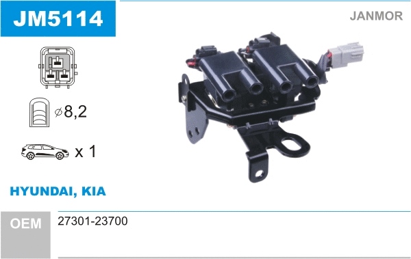 Bobine d'allumage JANMOR JM5114