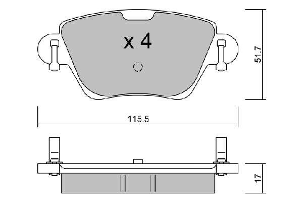 Kit de plaquettes de frein, frein à disque AISIN BPPE-2007