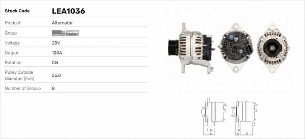 Alternateur LUSA LEA1036