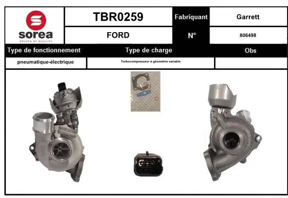 Turbocompresseur, suralimentation EAI TBR0259
