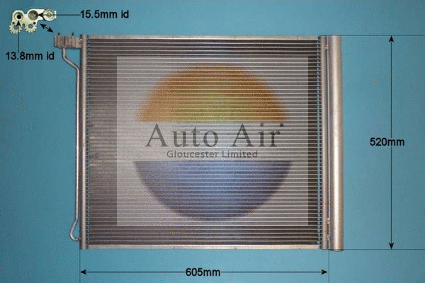 Condenseur, climatisation AUTO AIR GLOUCESTER 16-5263