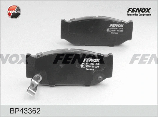 Kit de plaquettes de frein, frein à disque FENOX BP43362