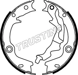 Jeu de mâchoires de frein, frein de stationnement TRUSTING 046.223