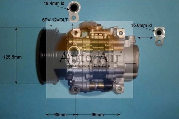 Compresseur, climatisation AUTO AIR GLOUCESTER 14-1171