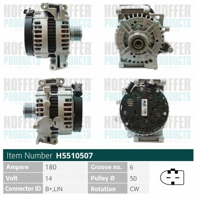 Alternateur HOFFER H5510507