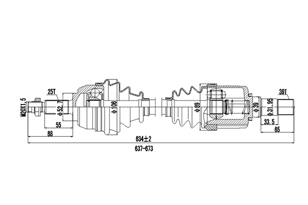 Arbre de transmission DYNAMATRIX DDS299201