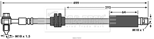Flexible de frein BORG & BECK BBH7899