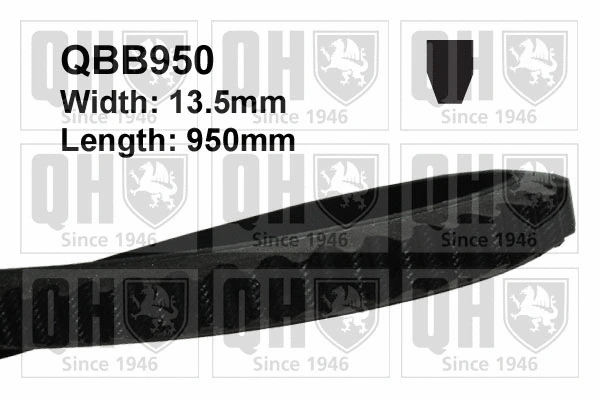 Courroie trapézoïdale QUINTON HAZELL QBB950