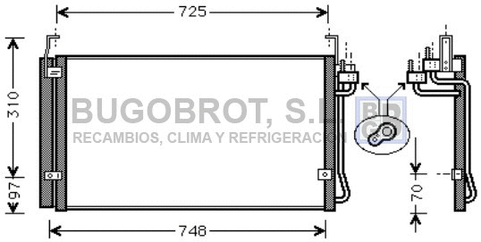 Condenseur, climatisation BUGOBROT 62-HY5071