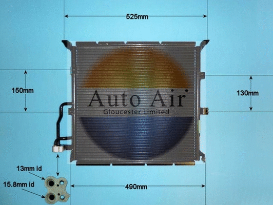 Condenseur, climatisation AUTO AIR GLOUCESTER 16-9688