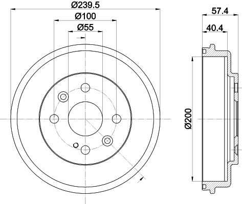 Tambour de frein HELLA PAGID 8DT 355 302-491