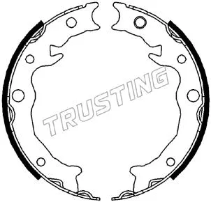 Jeu de mâchoires de frein, frein de stationnement TRUSTING 110.343
