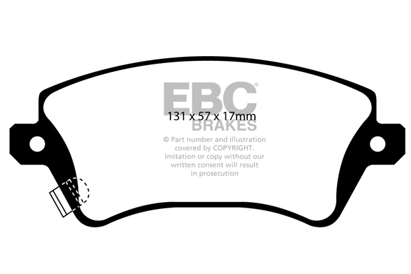 Kit de plaquettes de frein, frein à disque EBC Brakes DP21457