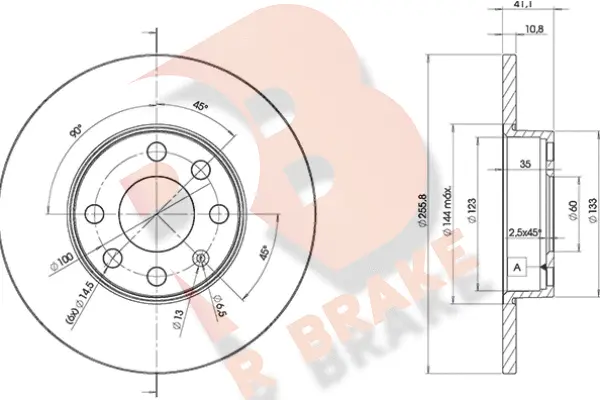 Disque de frein R BRAKE 78RBD29058