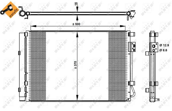 Condenseur, climatisation NRF 35997