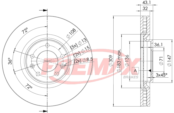 Disque de frein FREMAX BD-4687