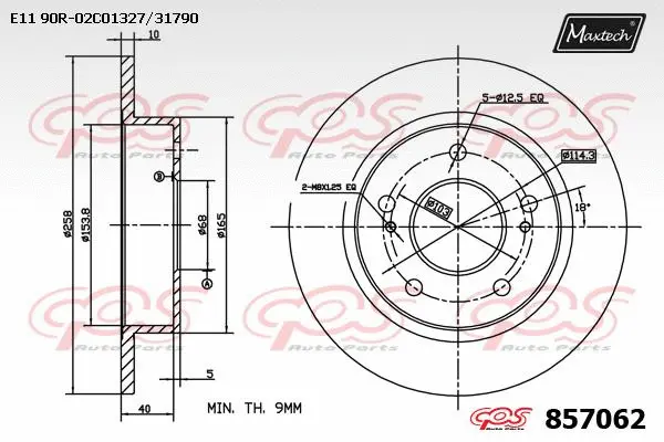 Disque de frein MAXTECH 857062