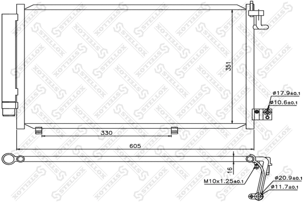 Condenseur, climatisation STELLOX 10-45697-SX
