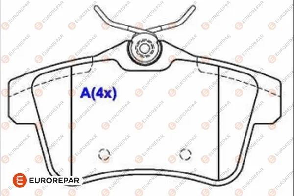 Kit de plaquettes de frein, frein à disque EUROREPAR 1686755580
