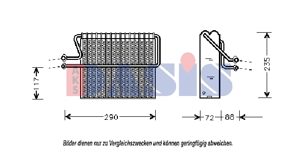 Évaporateur climatisation AKS DASIS 821250N