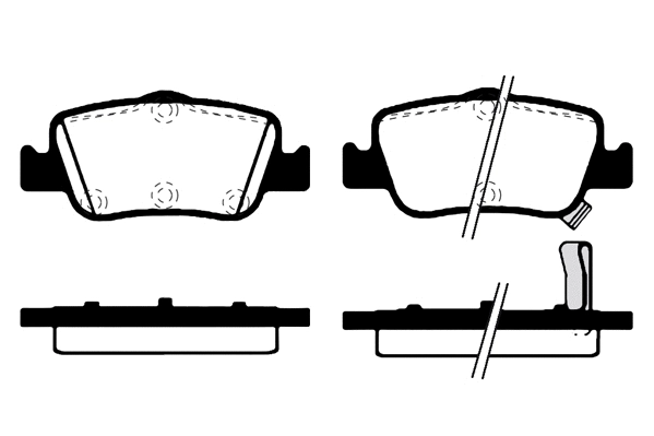Kit de plaquettes de frein, frein à disque Technika 02216A