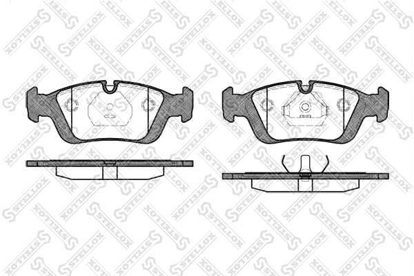 Kit de plaquettes de frein, frein à disque STELLOX 395 000B-SX