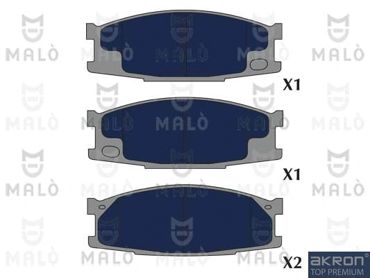Kit de plaquettes de frein, frein à disque AKRON-MALÒ 1050676