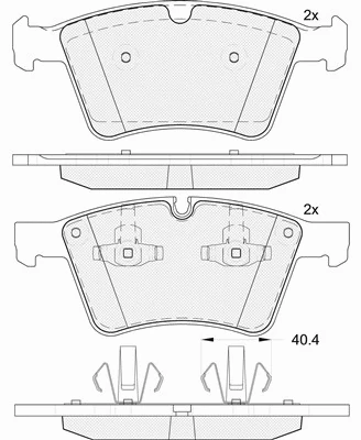 Kit de plaquettes de frein, frein à disque BSF 20147