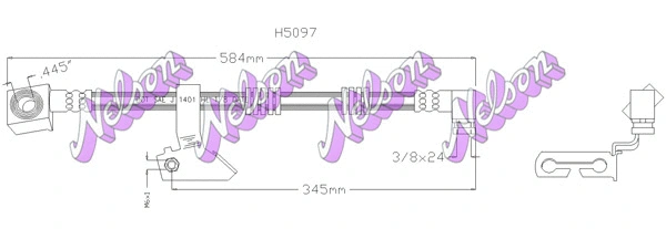 Flexible de frein KAWE H5097