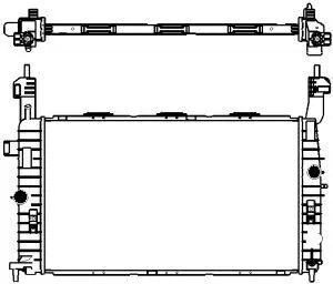 Radiateur, refroidissement du moteur SAKURA Automotive 3351-1003