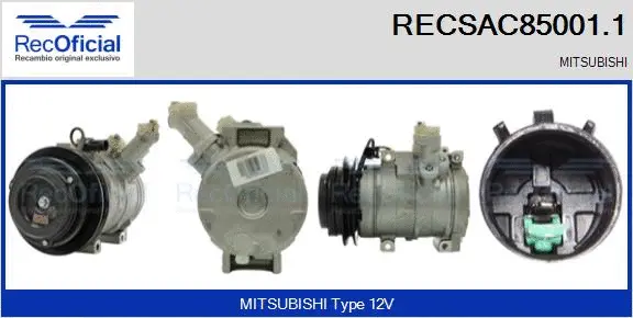 Compresseur, climatisation RECOFICIAL RECSAC85001.1