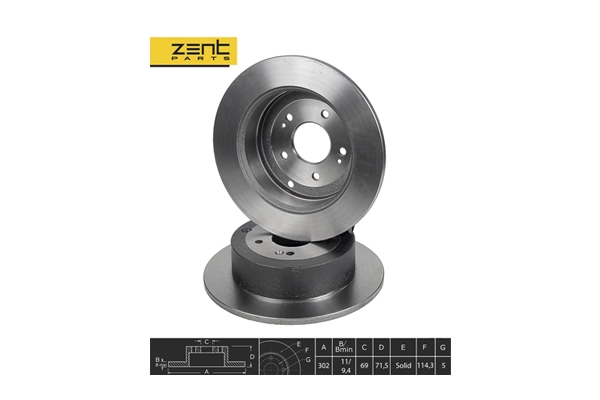 Disque de frein ZentParts Z06163