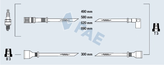 Kit de câbles d'allumage FAE 83720