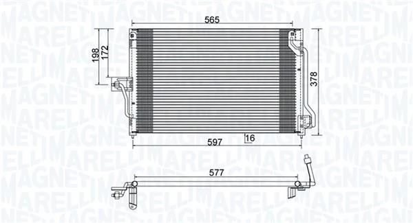 Condenseur, climatisation MAGNETI MARELLI 350203897000