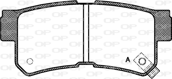 Kit de plaquettes de frein, frein à disque OPEN PARTS BPA0746.22