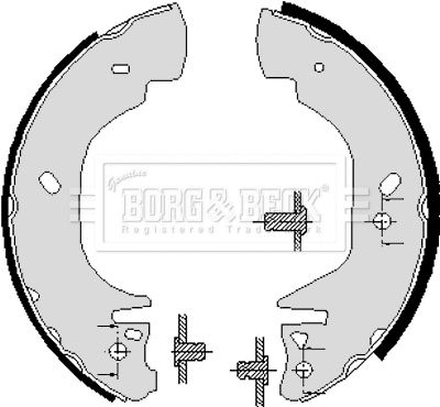 Jeu de mâchoires de frein BORG & BECK BBS6194