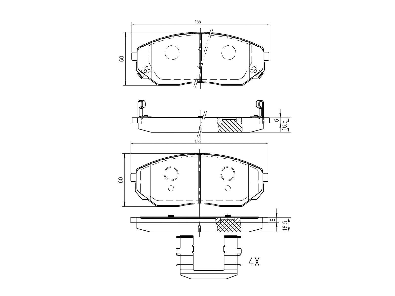 Kit de plaquettes de frein, frein à disque A.Z. Meisterteile AZMT-44-022-1204