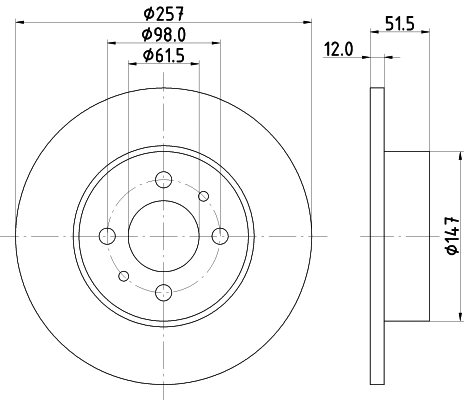 Disque de frein MINTEX MDC249