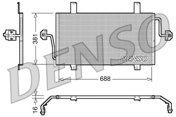 Condenseur, climatisation DENSO DCN23016