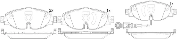Kit de plaquettes de frein, frein à disque SB BP33005W