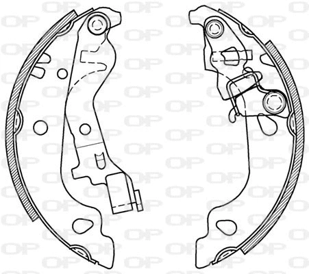 Jeu de mâchoires de frein OPEN PARTS BSA2043.00