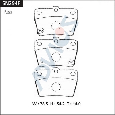 Kit de plaquettes de frein, frein à disque ADVICS SN294P